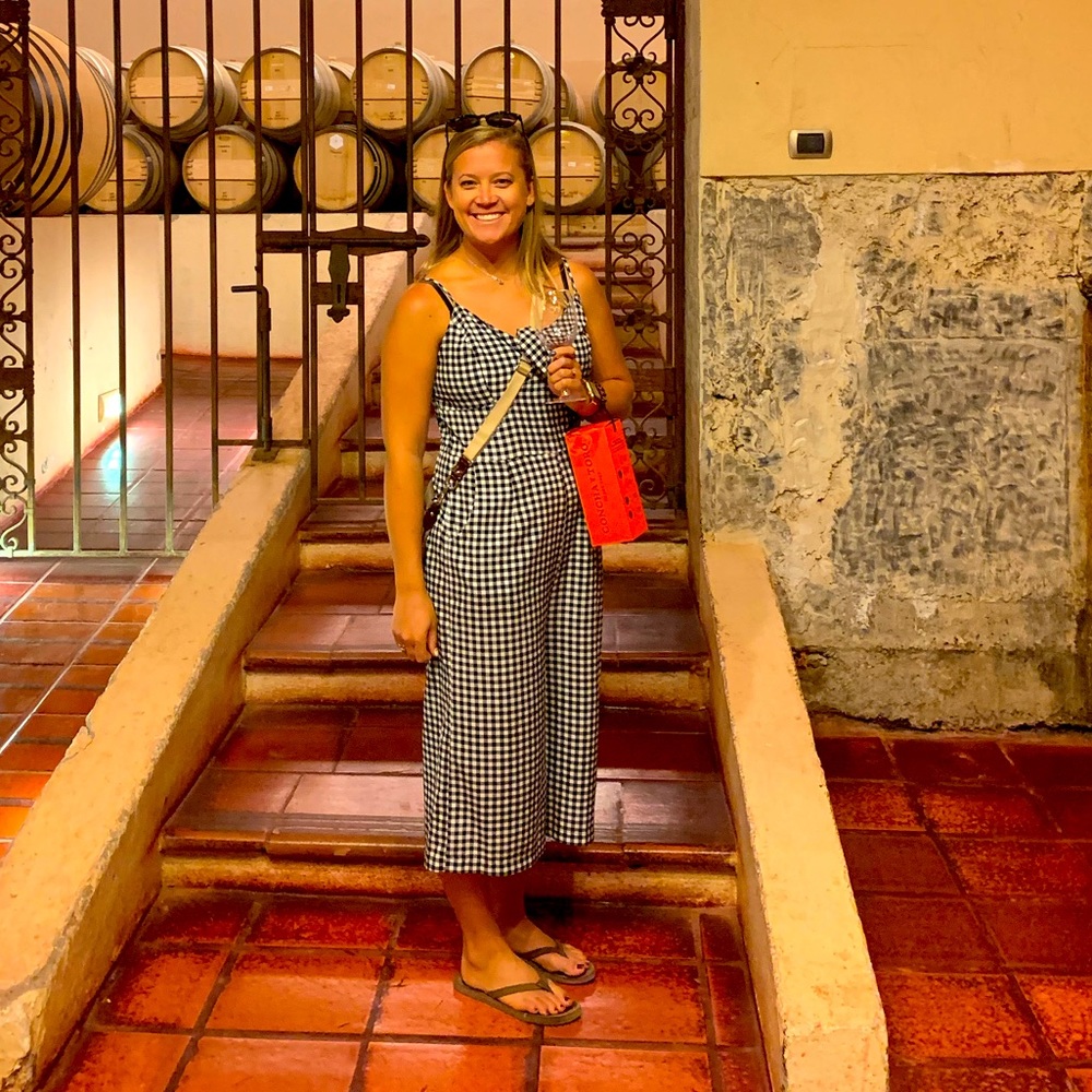 Gingham style jumpsuit